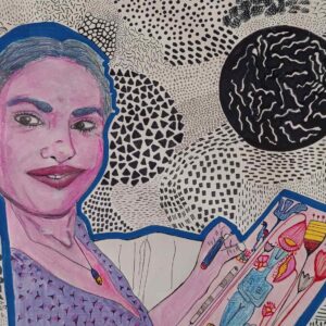 Self potrait: painting a goddess